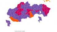 VOĽBY 2020 - mapa víťazov podľa politického subjektu